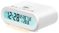 LogiLink Radio-réveil digital avec veilleuse, blanc LogiLink Radio-réveil digital avec veilleuse, blanc