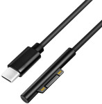 Câble de charge LogiLink USB-C vers Microsoft Surface, noir, 1,8 m Câble de charge LogiLink USB-C vers Microsoft Surface, noir, 1,8 m