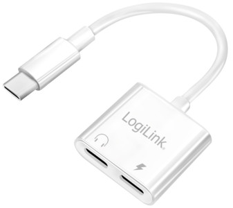 LogiLink Câble adaptateur USB-C - 2x USB-C, 150 mm, blanc