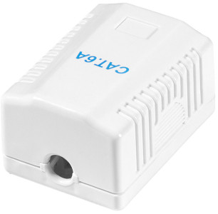 LogiLink Prise RJ45 cat. 6A avec boîtier en saillie, 2x RJ45
