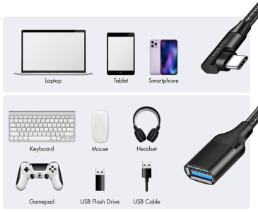 LogiLink USB 3.2 Gen2 Adapterkabel, USB-C - USB-A, 0,2 m