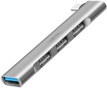 LogiLink USB 3.0 Ultraslim-Hub, 4-Port, Aluminiumgehäuse