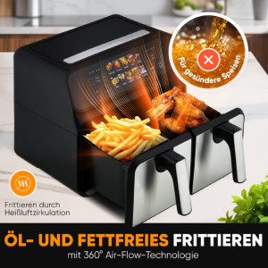 PROFI COOK Friteuse double bac à air chaud PC-FR 1287 H