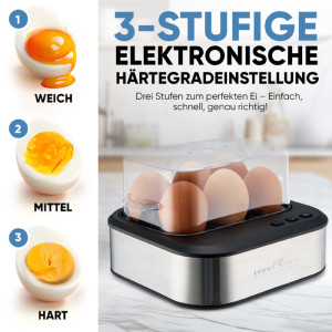 PROFI COOK Cuiseur à oeufs PC-EK 1276, avec signal vocal
