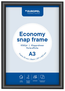 EUROPEL Cadre porte-affiche economy, A1, 25 mm, noir