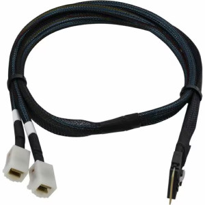 Microchip Câble pour transfert de données Microchip - 80 cm Mini-SAS HD/SlimSAS - Cable for Adaptateur RAID, Adaptateur de bus hôte, Fond, Boîtier noir - 24 Gbit/s