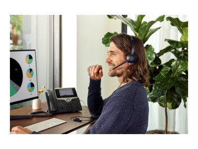 Cisco : HEADSET 322 WIRED DUAL ON-EAR CARBON BLACK USB-A