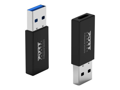 Port Design : CONVERTER USB TYPE C TO USB A - TWIN pack retail