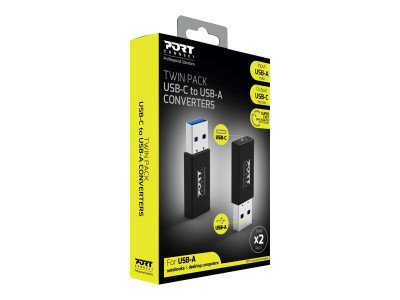 Port Design : CONVERTER USB TYPE C TO USB A - TWIN pack retail