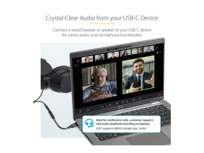 Startech : ADAPTATEUR AUDIO USB-C VERS PR ISE CASQUE/CASQUE 35 MM TRRS