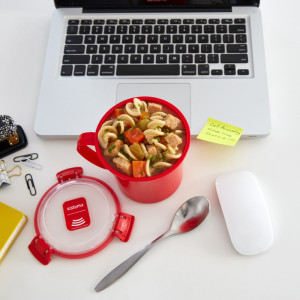 Sistema Boîte pour micro-ondes MEDIUM SOUP MUG, 650ml, rouge