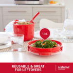 Sistema Boîte pour micro-ondes MICROWAVE, 1,29 l, rouge