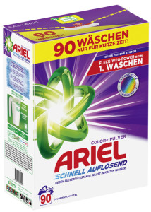 ARIEL Lessive en poudre Color+, 4,95 kg - 90 lavages