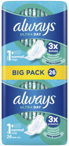 always ultra Serviette hygiénique Normal à ailettes, BigPack