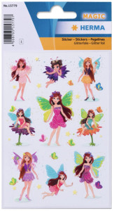 HERMA Sticker MAGIC Feen, Folie beglimmert