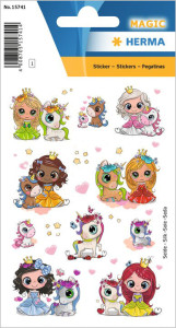 HERMA Sticker MAGIC Mermaid, Folie beglimmert