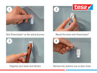tesa Crochet Powerstrips WIRED HOOK SMALL, blanc tesa Crochet Powerstrips WIRED HOOK SMALL, blanc
