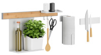 tesa KITCHEN Kit combi L, 8 pièces, blanc tesa KITCHEN Kit combi L, 8 pièces, blanc