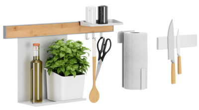 tesa KITCHEN Kit combi L, 8 pièces, blanc