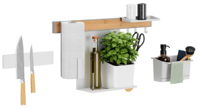 tesa KITCHEN Kit combi XL, 9 pièces, blanc
