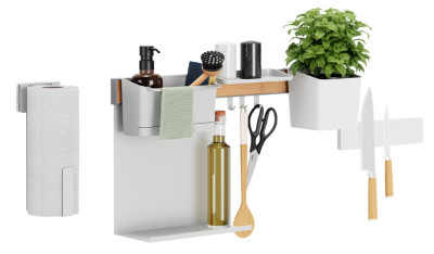 tesa KITCHEN Kit combi XL, 9 pièces, blanc