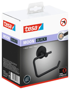 tesa Support rouleau de papier toilette MOON BLACK, noir