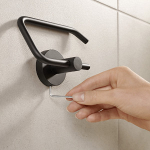 tesa Support rouleau de papier toilette MOON BLACK, noir