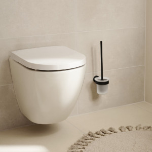 tesa Ensemble pour WC MOON BLACK, noir
