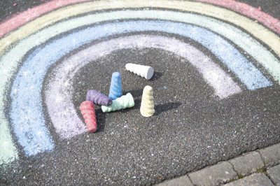 EBERHARD FABER Craie de trottoir corne de licorne, étui de 6