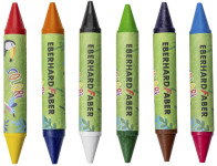 EBERHARD FABER Craie de cire double COLORI, étui de 6 EBERHARD FABER Craie de cire double COLORI, étui de 6