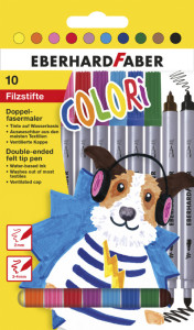 EBERHARD FABER Feutre double COLORI, étui carton de 20
