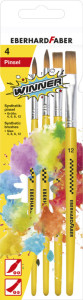 EBERHARD FABER Synthetikhaarpinsel-Set WINNER, 4-teilig