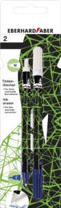 EBERHARD FABER Tintenlöscher, neonblau/schwarz, 2er Blister