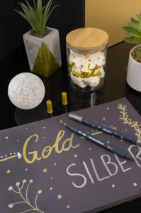 EBERHARD FABER Pigmentmarker Metallic Duo, 2er Blister