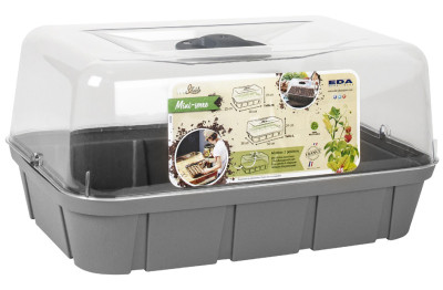 EDA Mini-serre, taille L, volume: 15,7 L, anthracite
