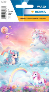 HERMA Buchetiketten VARIO Happy Unicorns, Papier