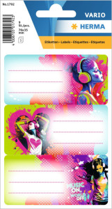 HERMA Buchetiketten VARIO Happy Unicorns, Papier