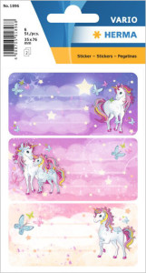 HERMA Buchetiketten VARIO Happy Unicorns, Papier