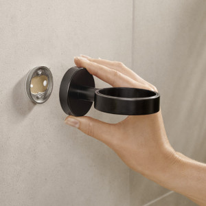 tesa Distributeur de savon MOON BLACK, verre satiné, noir