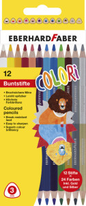 EBERHARD FABER Crayon de couleur COLORI DUO, étui de 12