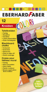 EBERHARD FABER Craie pour tableau noir COLORI, assorti