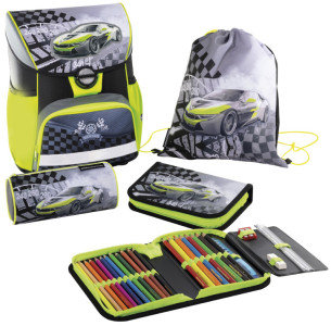 EBERHARD FABER Schulranzen-Set EFAlino Race Car, 4-teilig