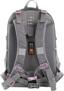 EBERHARD FABER Schulrucksack X-Style, grau/pastellrosa