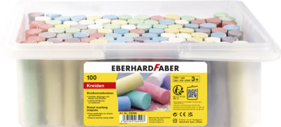 EBERHARD FABER Craie de trottoir, seau en plastique de 20