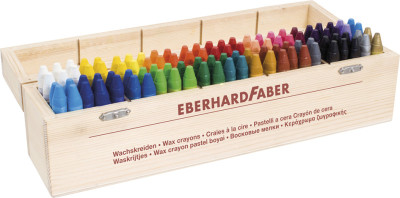 EBERHARD FABER Craie de cire COLORI, boîte en bois de 100