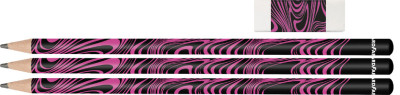 EBERHARD FABER Kit crayon de papier FLUO, HB, rose fluo