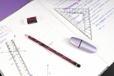EBERHARD FABER Kit crayon de papier FLUO, HB, rose fluo