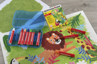 EBERHARD FABER Craie de cire triangulaire COLORI, étui de 10 EBERHARD FABER Craie de cire triangulaire COLORI, étui de 10