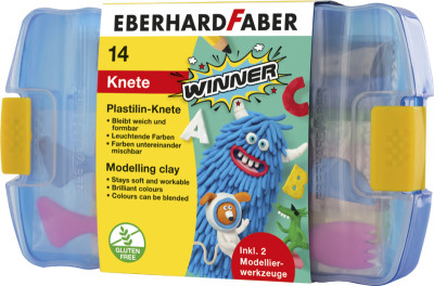 EBERHARD FABER Pâte à modeler WINNER, boîte plastique de 14