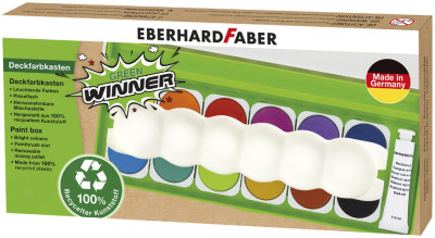 EBERHARD FABER Deckfarbkasten GREEN WINNER, 12 Farben